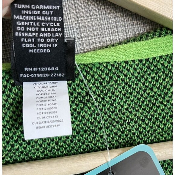 Nightmare Before Christmas Sweater Women Small Oogie Boogie Drape Cardigan Green - Picture 8 of 11